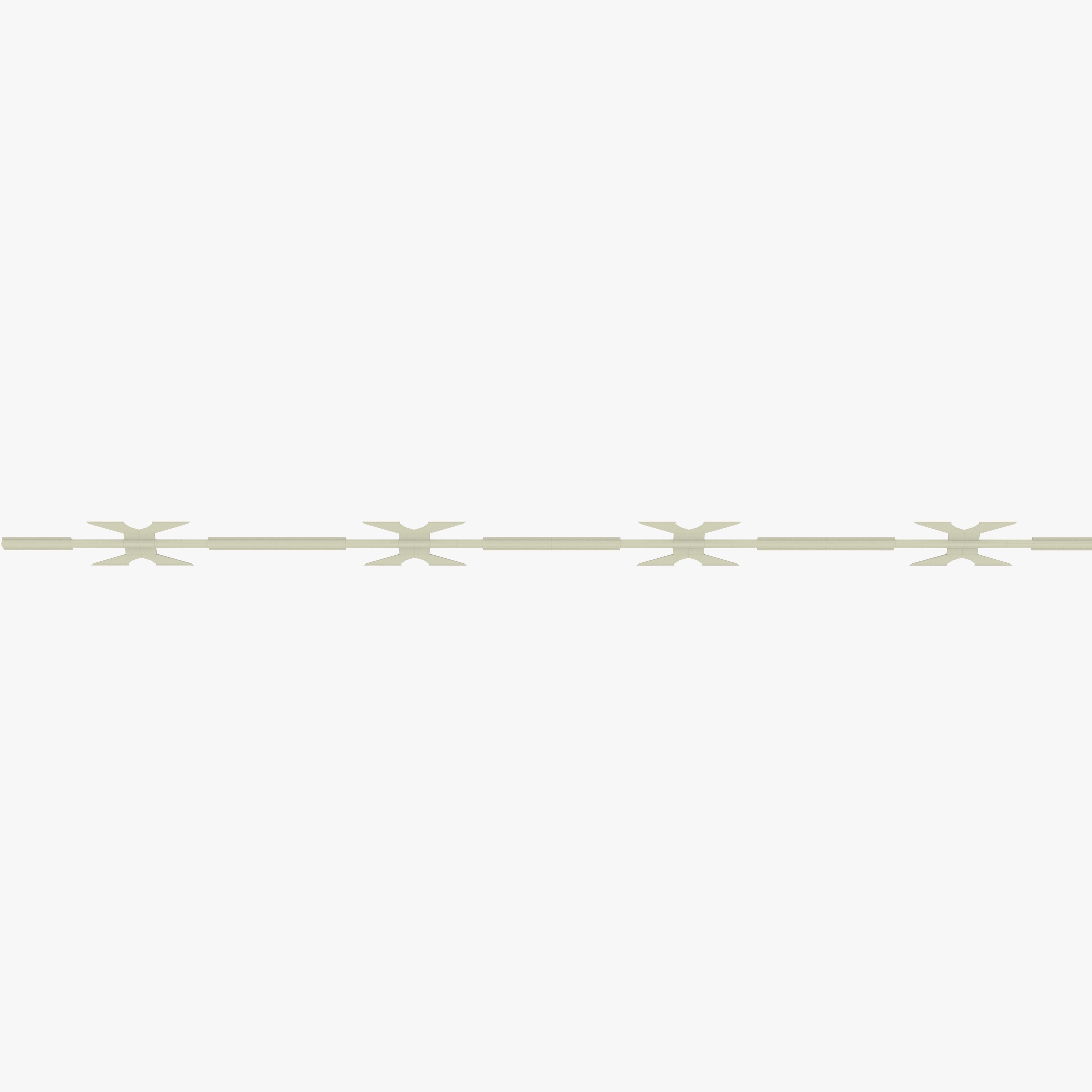 Razor Wire Chrome Low-poly 3D model_11