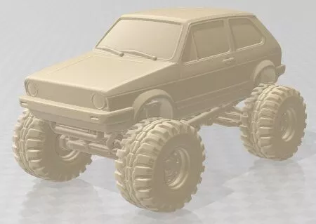Volkwagen Golf MK1 - Monster Truck Printable 3D print model