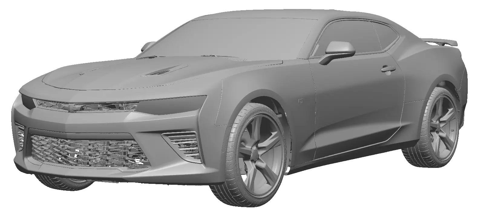 Chevrolet Camaro 2SS Coupe 2016 - Full EXTERIOR-NTERIOR 3D SCAN 3D model