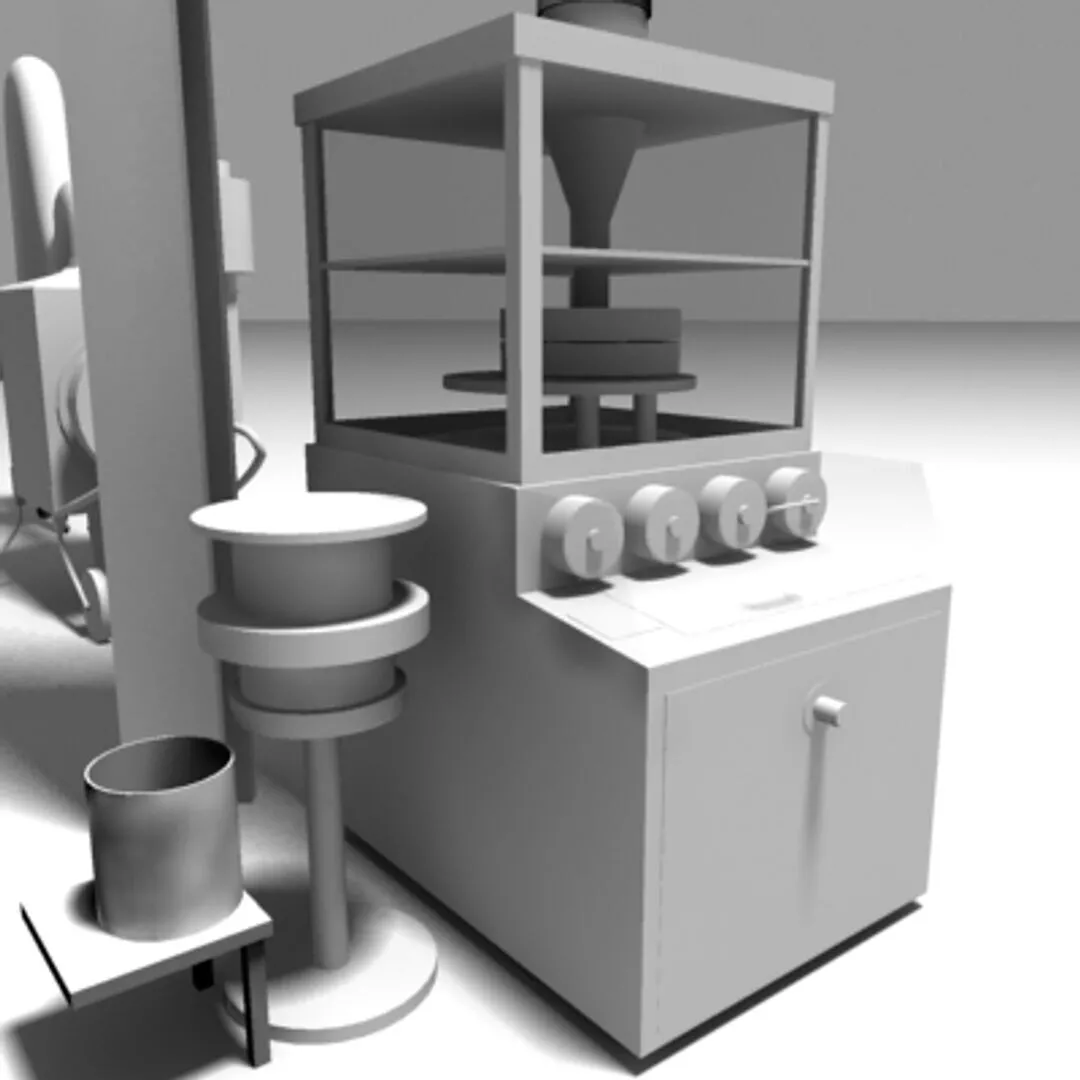 Pharmaceutical machinery 3D model
