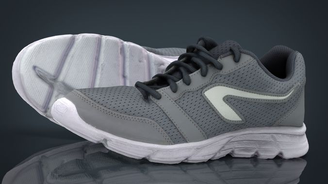 Sneakers pair of running shoes 3D model