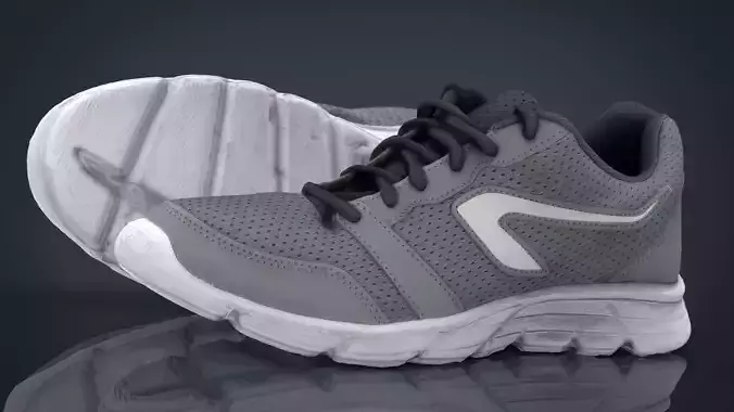 Sneakers pair of running shoes 3D model