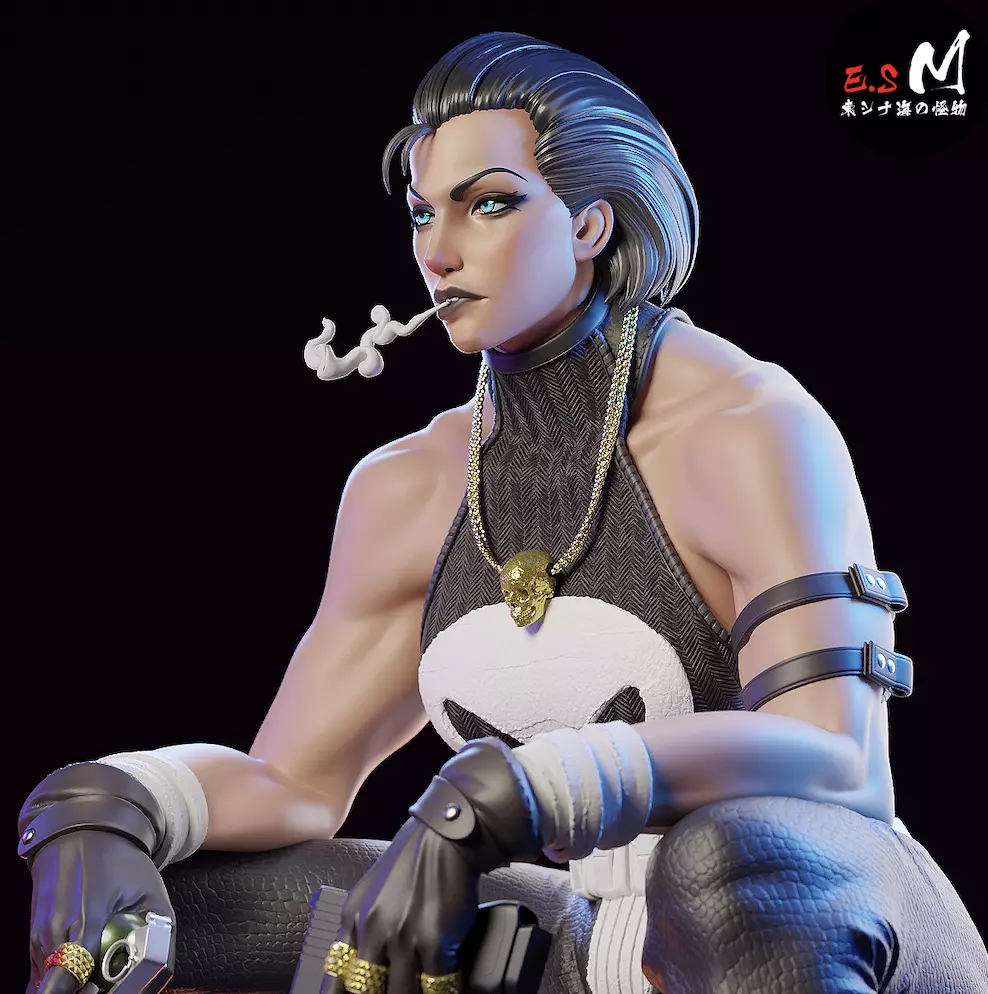Punisher Female CHARACTER BY ESM 3D print model