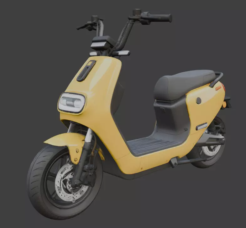Stylized Electric Scooter 3D Model 3D model