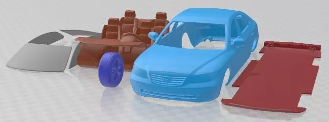 Hyundai Grandeur Azera 2011 Printable Car 3D print model