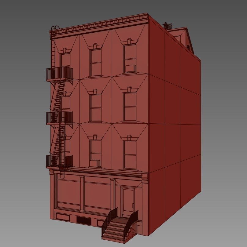 NYC Building Low-poly 3D model_7