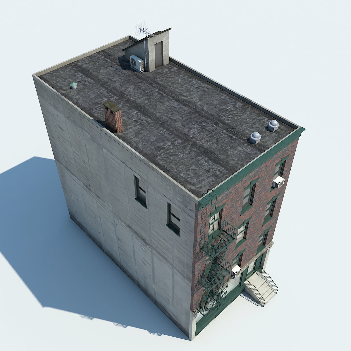 NYC Building Low-poly 3D model_1