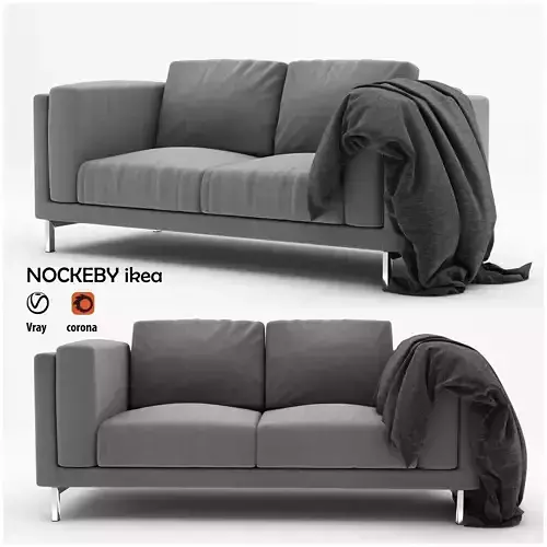 NOCKEBY couch with blanket