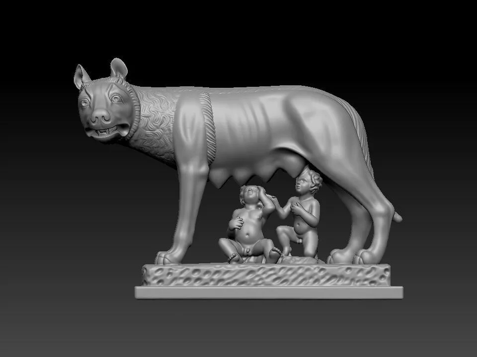 Capitoline Wolf Lupa Capitolina - High-Poly Digital Sculpture 3D print model