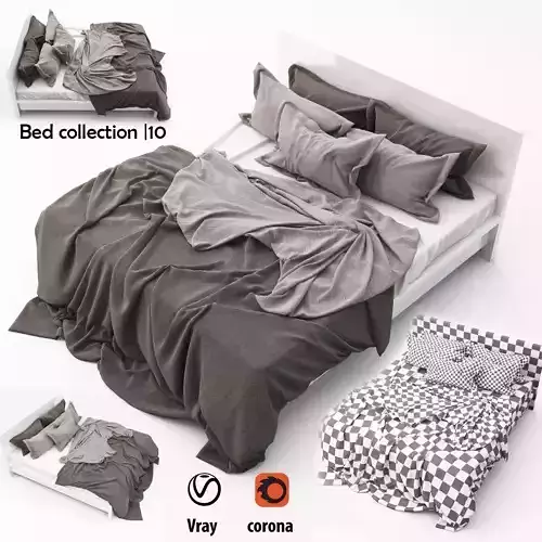 Bed Collection 10 3D model