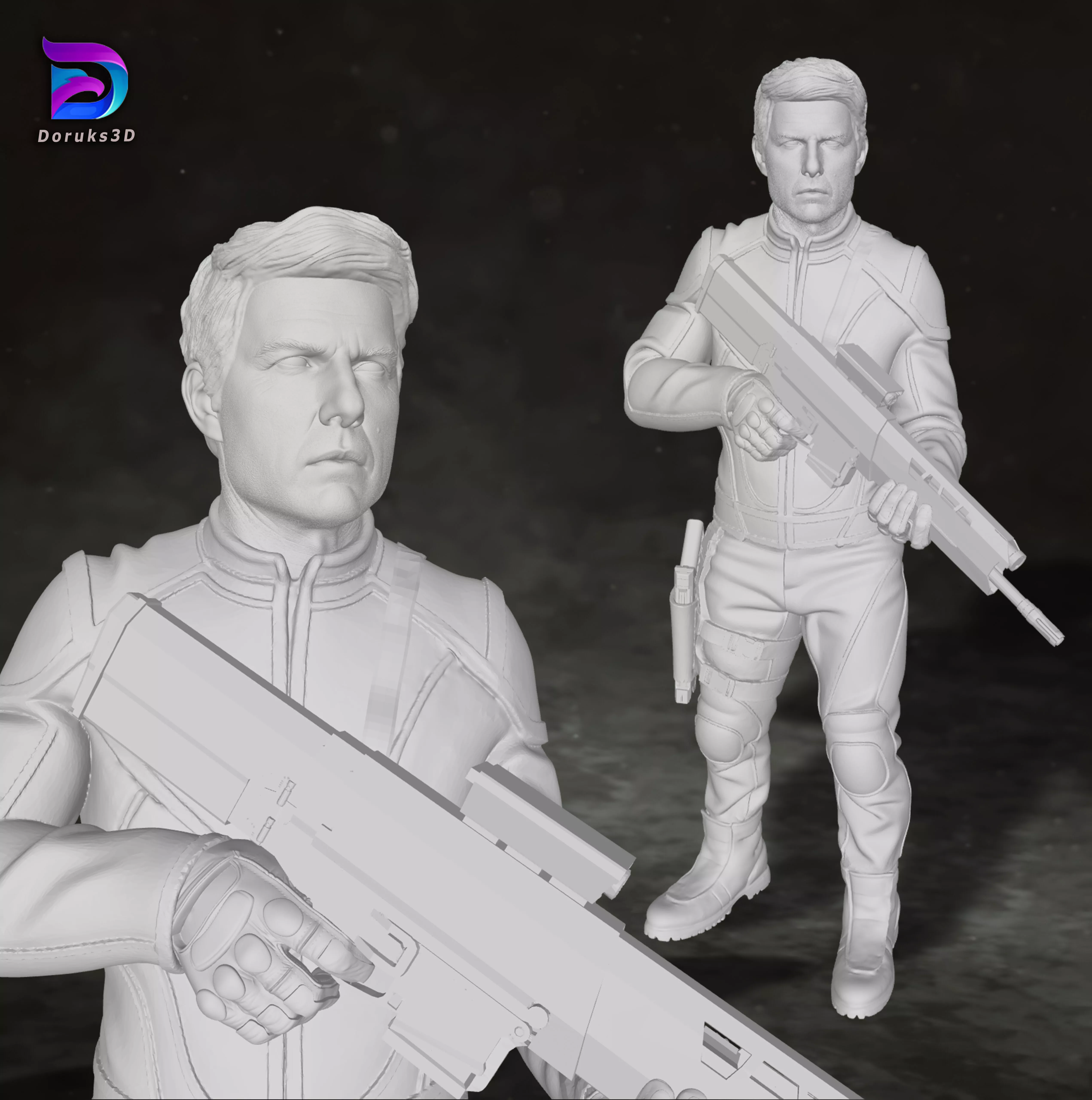 Tom Cruise Oblivion Action Figures Custom 3D print model