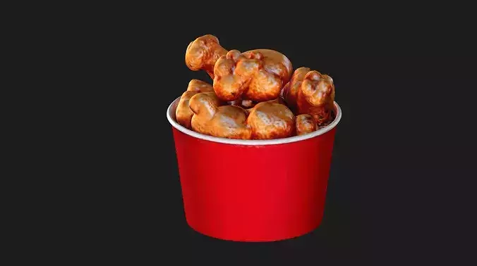 Fried Chicken Bucket 3D model 3