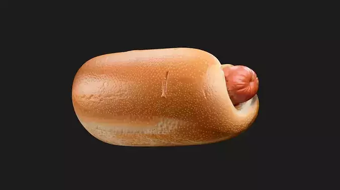 Classic American Hot Dog 3D model 3