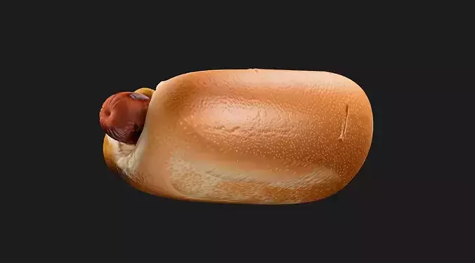 Classic American Hot Dog 3D model 4