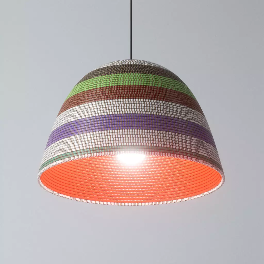 Stephen Burks Man Made Single Basket Lamp 3D model_0