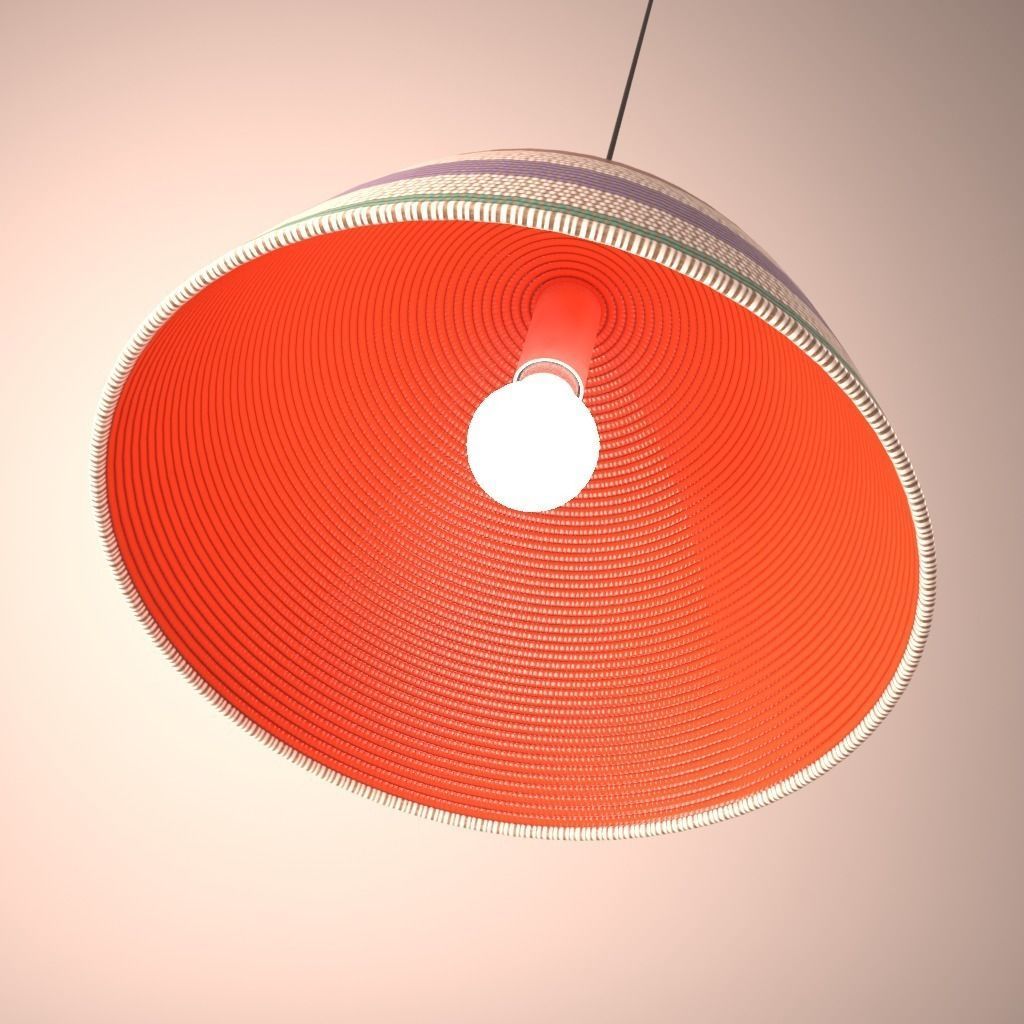 Stephen Burks Man Made Single Basket Lamp 3D model_3