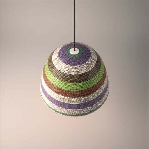 Stephen Burks Man Made Single Basket Lamp 3D model_1