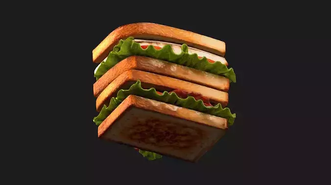 Club Sandwich 3D model 6