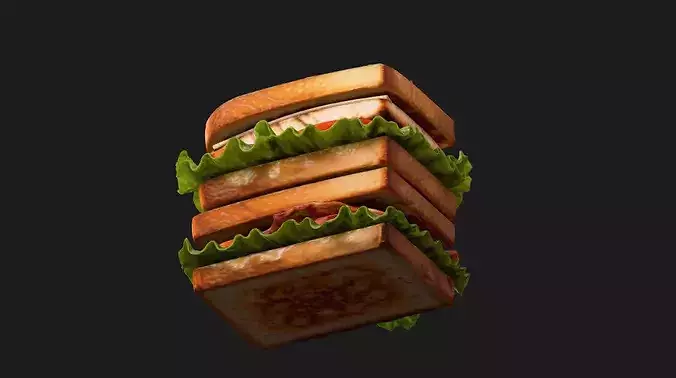 Club Sandwich 3D model 5