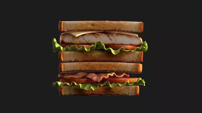 Club Sandwich 3D model 4