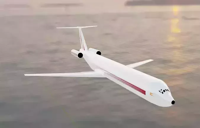 Fictional Twin Rear Engine Jetliner MD-90 Inspired series