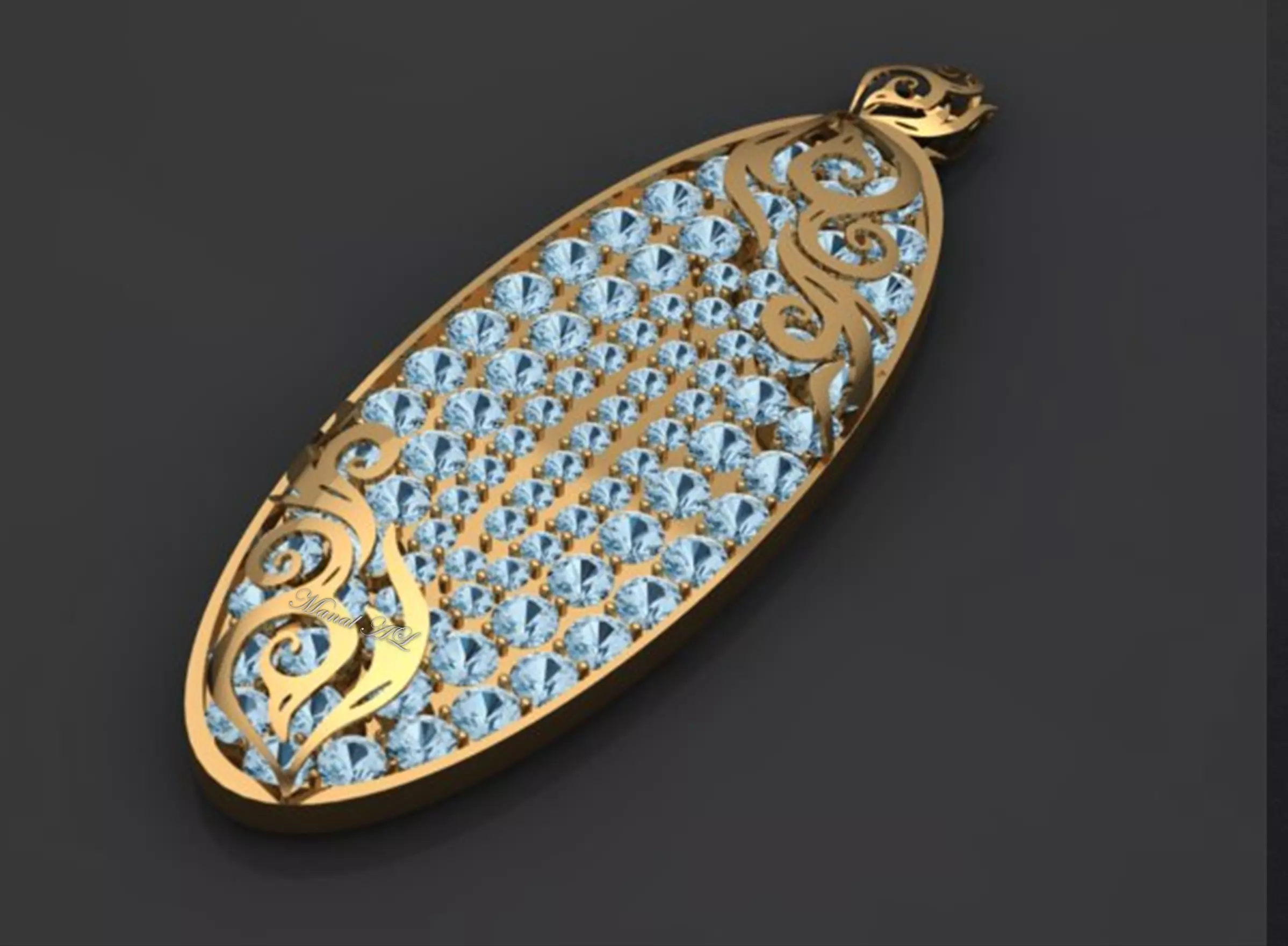 High-Detail 3D Jewelry Design Production Ready CAD Model 3D print model