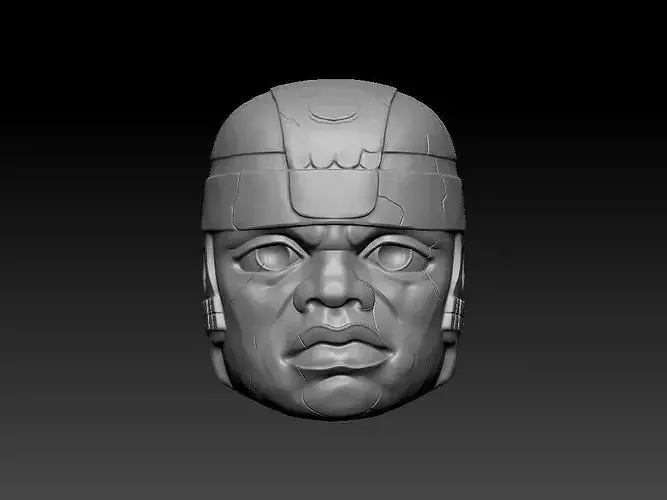 Olmec Colossal Head San Lorenzo 1 - High-Poly Digital Sculpture