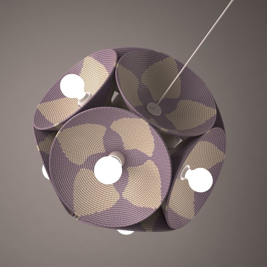 Stephen Burks Man Made Starburst Lamp 3D model_2