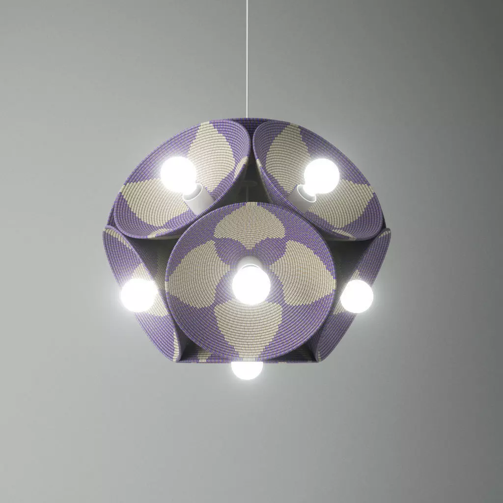 Stephen Burks Man Made Starburst Lamp 3D model_0