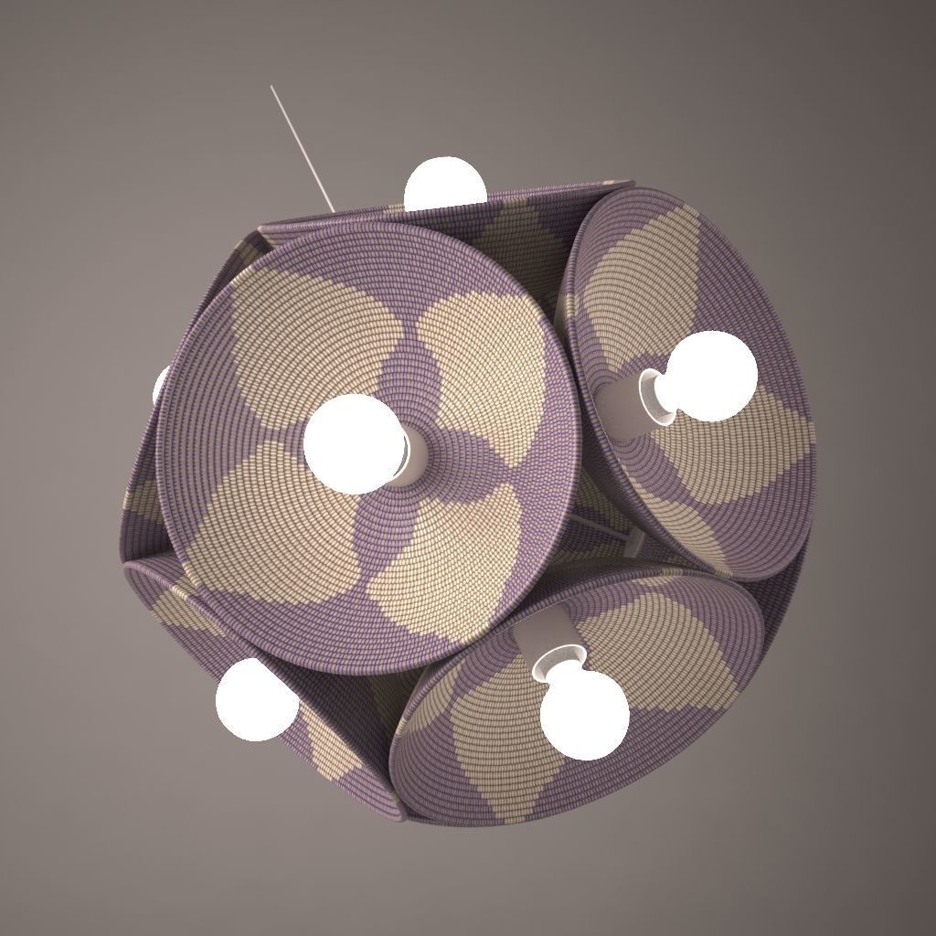 Stephen Burks Man Made Starburst Lamp 3D model_1