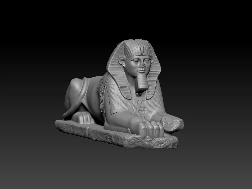 The Great Sphinx of Tanis - High-Poly Digital Sculpture 3D print model