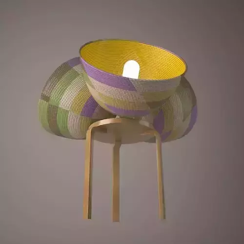 Stephen Burks Man Made Triple Basket Lamp