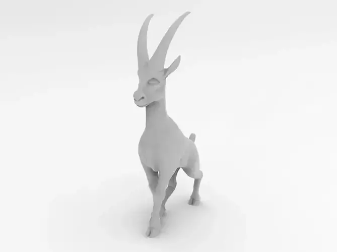 Decoration mountain goat 3D print model