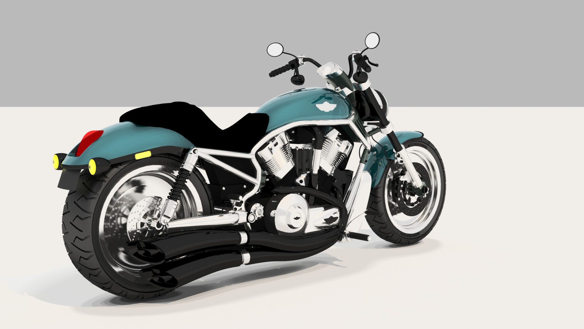 Harley Davidson Motorcycle 3D model_3