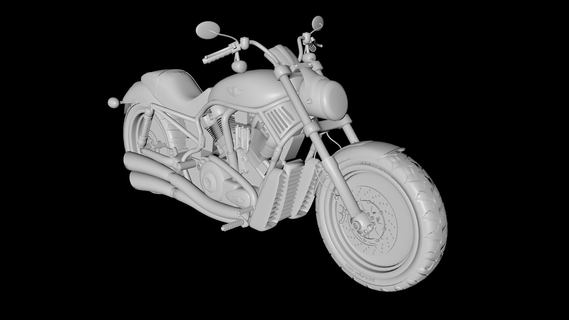 Harley Davidson Motorcycle 3D model_6