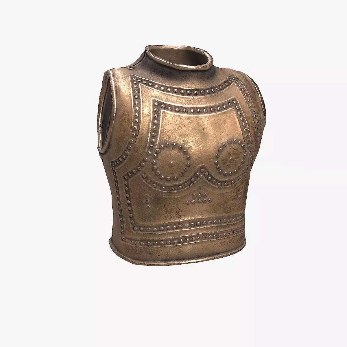 Ancient Armor Marmes 3D Model Game Ready PBR Low Poly Low-poly 3D model