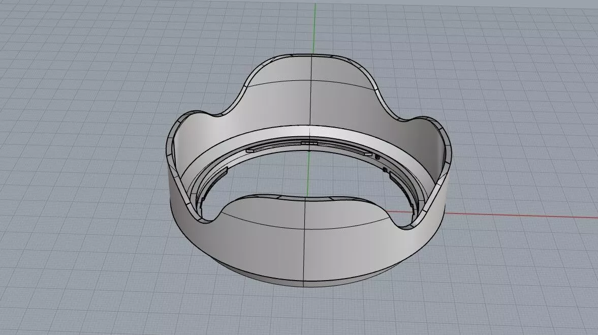 nikon p 1000 lense hood 3D print model