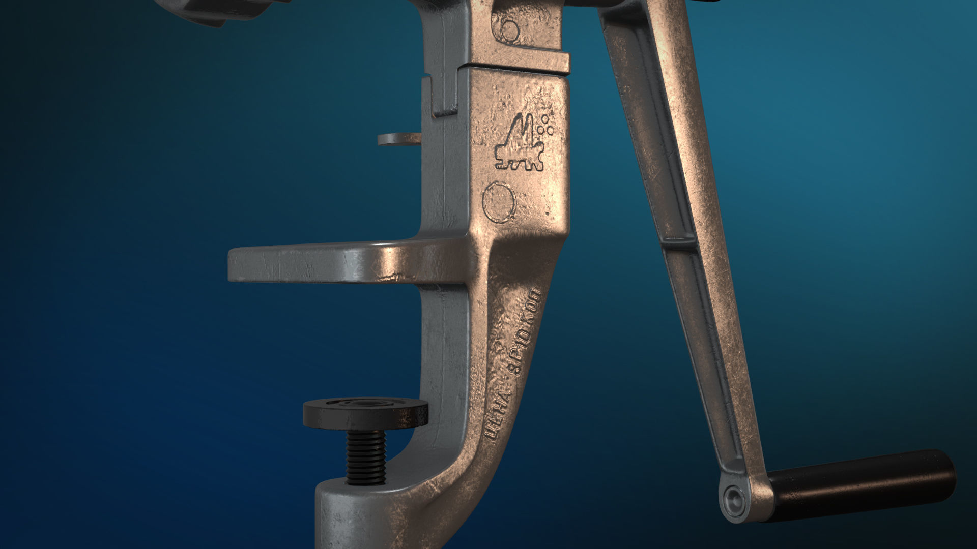 Meat grinder Low-poly 3D model_3