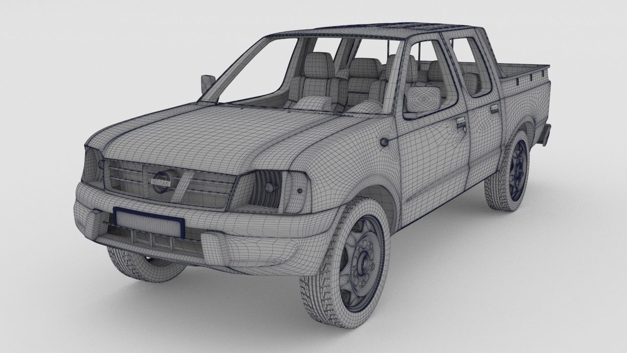 Nissan pickup d22 ute 3D model_4