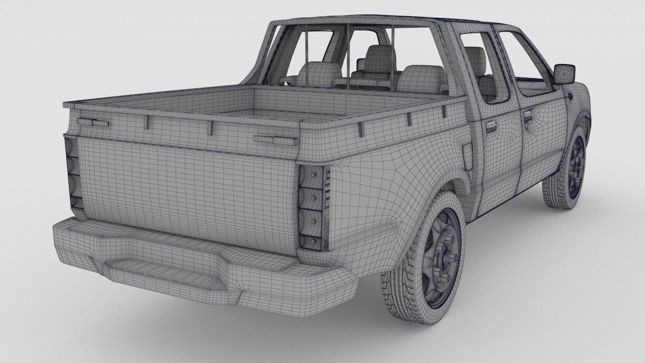 Nissan pickup d22 ute 3D model_3