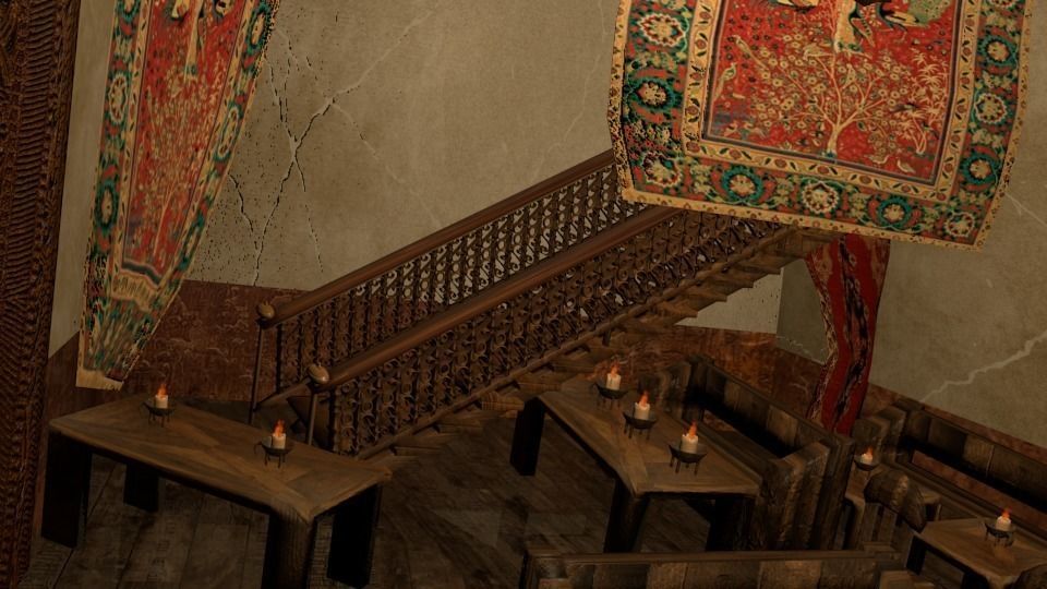 Medieval Tavern Low-poly 3D model_3