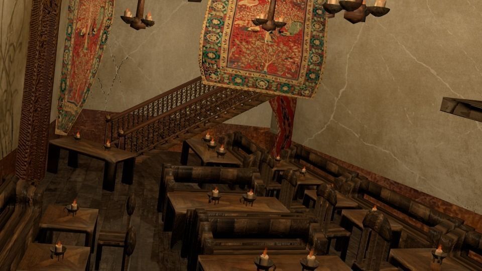 Medieval Tavern Low-poly 3D model_2