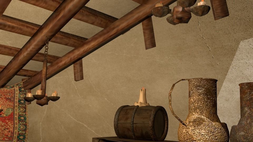 Medieval Tavern Low-poly 3D model_5