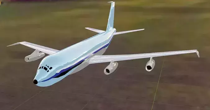 707-020 Style Quad Jetliner - Custom 1950s Plane