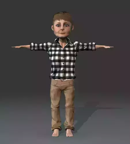 Cartoon Kid Rigged