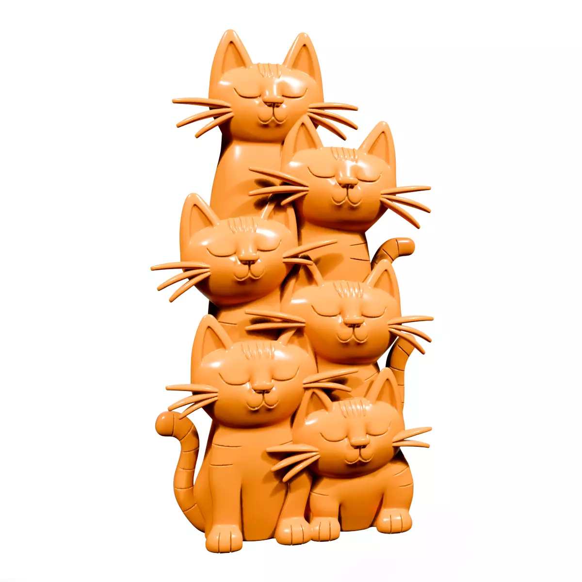 Cats wall decoration 3D print model