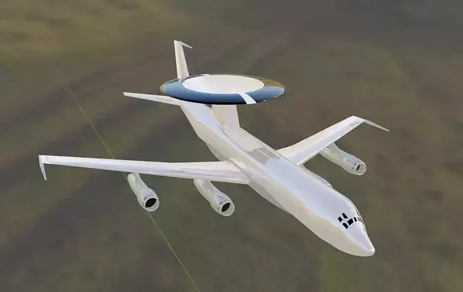 E-3 Style AWACS Radar Plane - Custom 1950s Aircraft