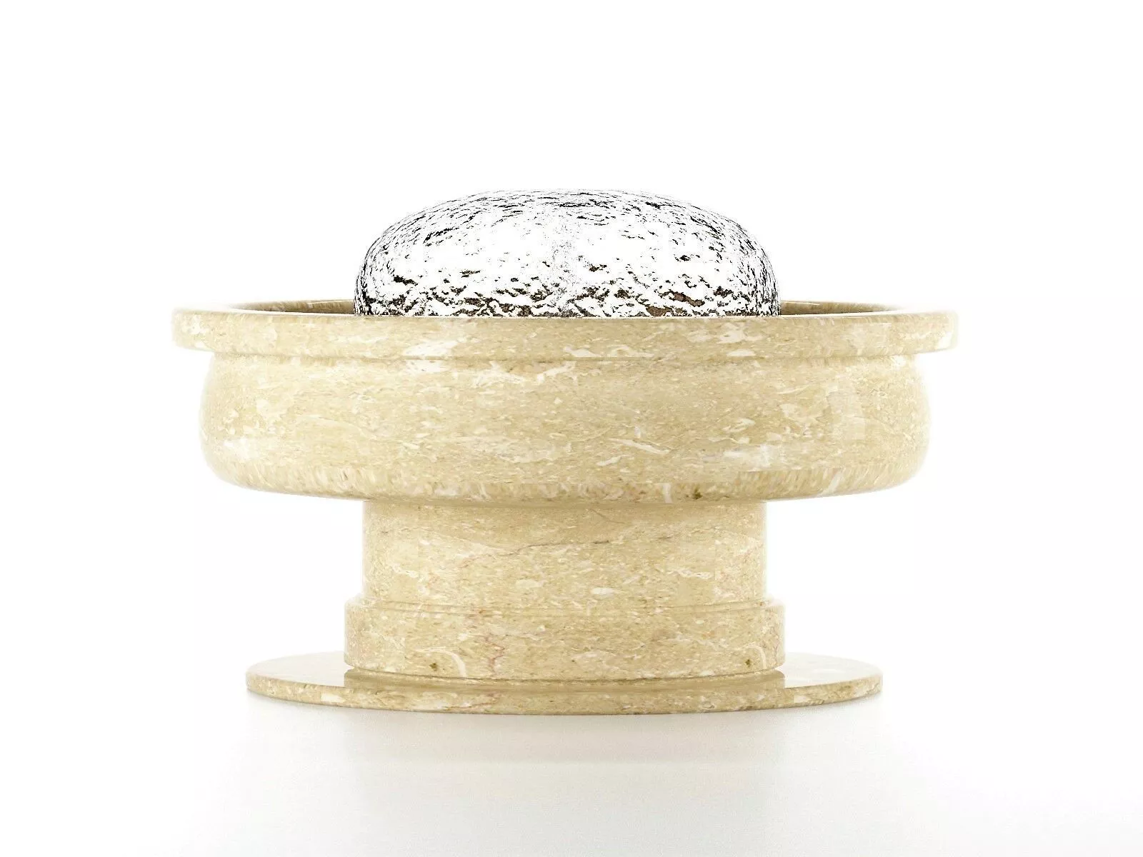 Marble Fountain with River Stones 3D model