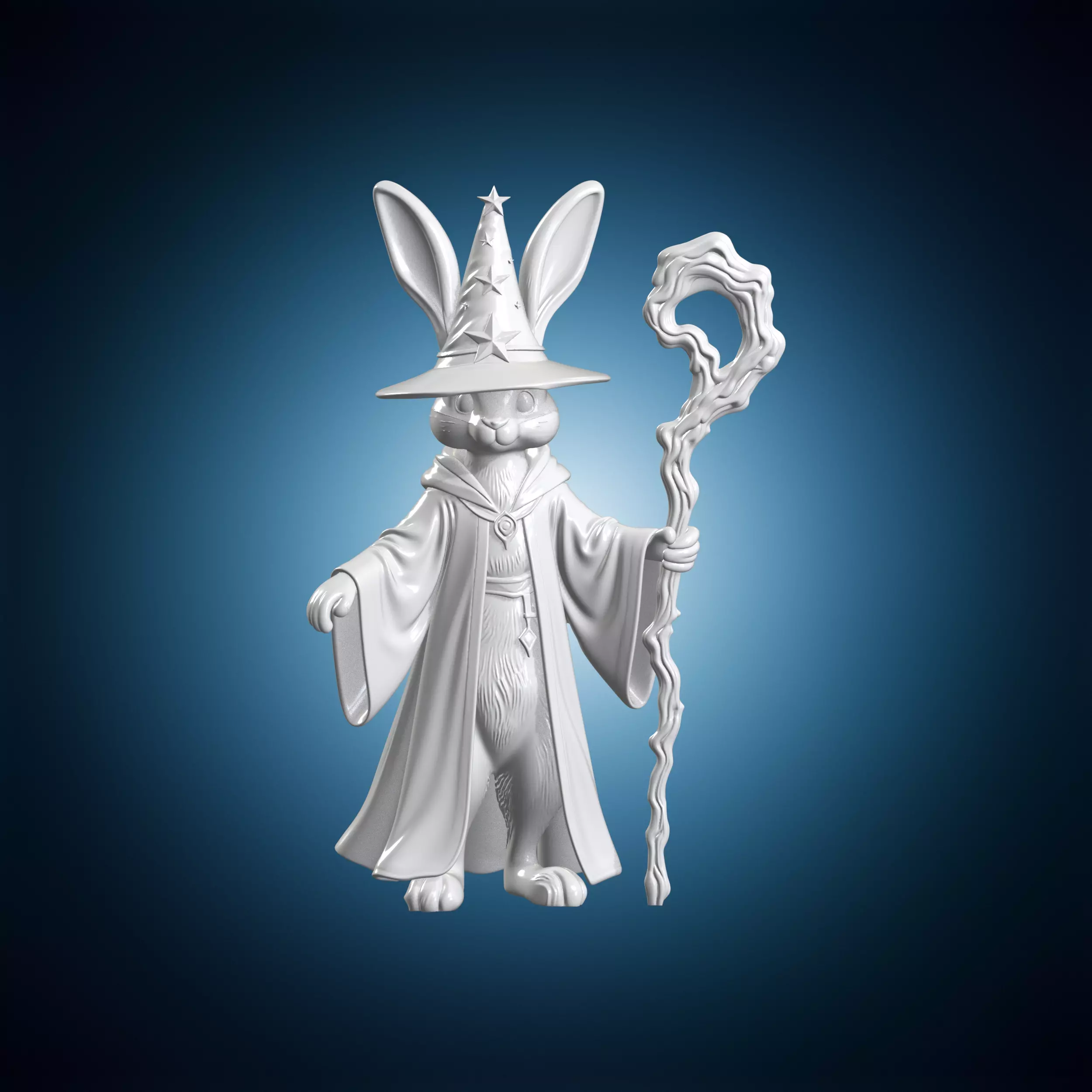 Wizard Rabbit 3D Print Model 3D print model