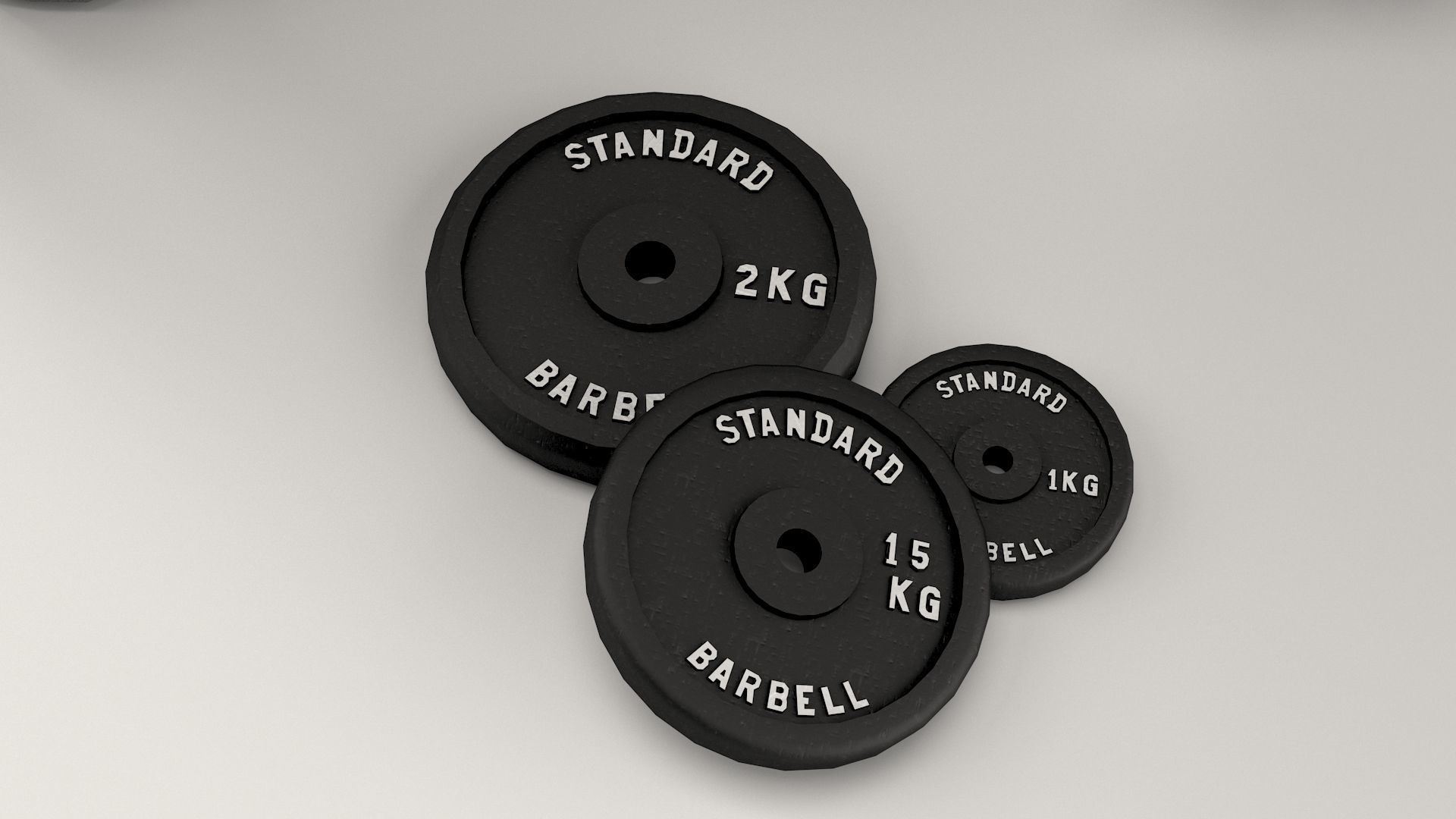 Gym pushing bench Low-poly 3D model_8